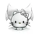 hello kitty angel tattoo design idea