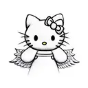 hello kitty angel tattoo design idea