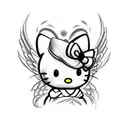 hello kitty angel tattoo design idea