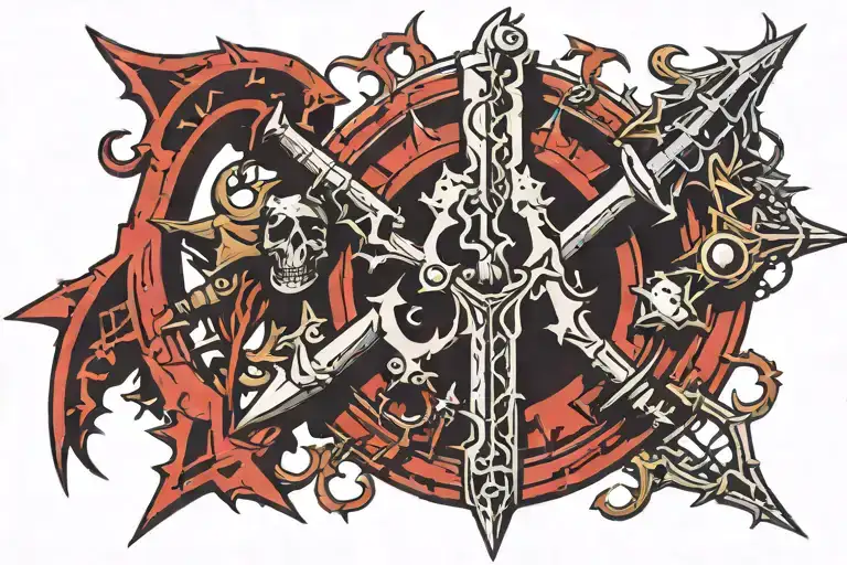 warhammer chaos undivided symbol  tattoo design idea