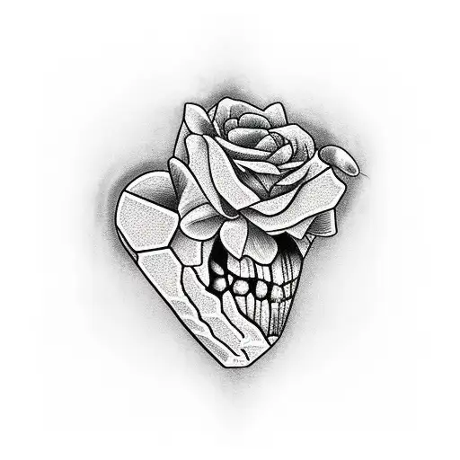 broken heart  tattoo design idea