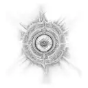 Cross with Sunshine around it in the Clouds tattoo design idea