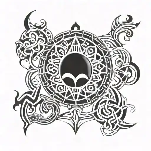 libra gemini taurus autline tattoo design idea