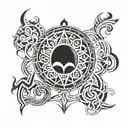 libra gemini taurus autline tattoo design idea