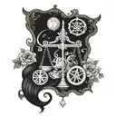 libra gemini taurus autline tattoo design idea