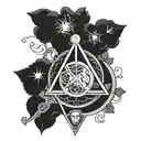 libra gemini taurus autline tattoo design idea