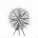 wheat field with moon  tattoo design idea