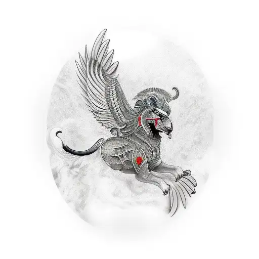 Ancient Griffin. Vector Drawing Stock Vector - Illustration of ancient,  babylonian: 109670364