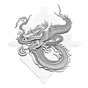 i want to create a vietnamese map comebine with dragon and vietnamese traditional drum tattoo design idea