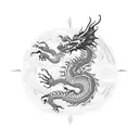 i want to create a vietnamese map comebine with dragon and vietnamese traditional drum tattoo design idea