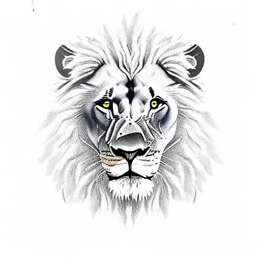 lion with scar tattoo design idea