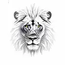 lion with scar tattoo design idea