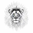 lion with scar tattoo design idea