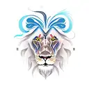 lion with scar tattoo design idea