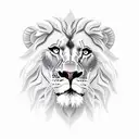 lion with scar tattoo design idea