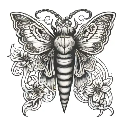 trinity knot death moth  tattoo design idea