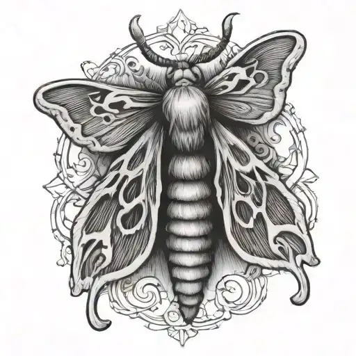 trinity knot death moth  tattoo design idea