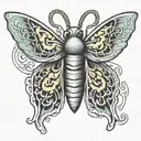 trinity knot death moth  tattoo design idea