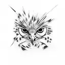 Hawk eyes tattoo design idea
