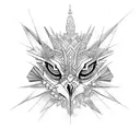 Hawk eyes tattoo design idea