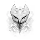 Hawk eyes tattoo design idea