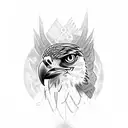 Hawk eyes tattoo design idea