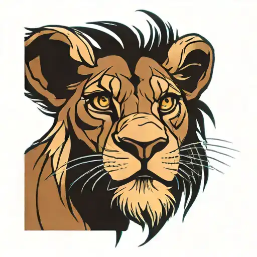 Simba from Lion King as lion of Judah  tattoo design idea