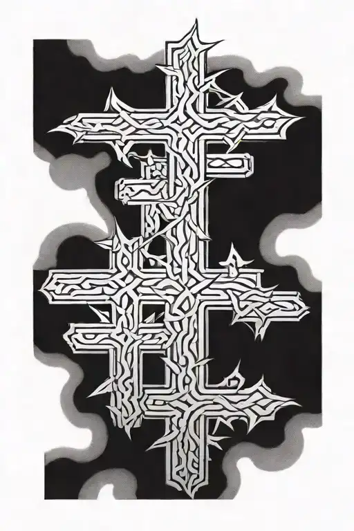 three crosses  tattoo design idea