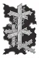 three crosses  tattoo design idea