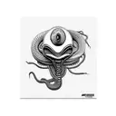 alien in a snake pit ufo tattoo design idea