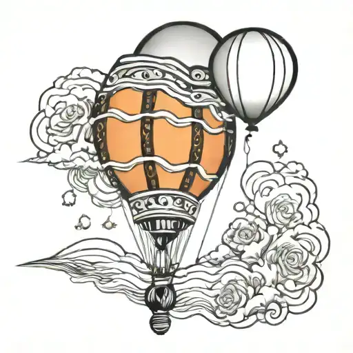 gordon lightfoot with balloon and penny tattoo design idea