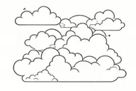 clouds life regrets tattoo design idea