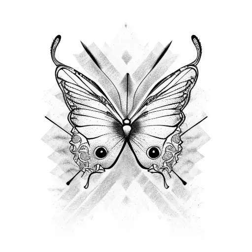 barbed wire butterflies 999 tattoo design idea