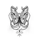 barbed wire butterflies 999 tattoo design idea