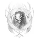 laurel wreath with tragedy mask tattoo design idea