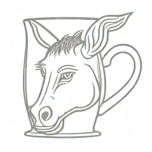 donkey mug of beer tattoo design idea
