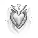 heart and Soul using names Ashlee and Allison tattoo design idea