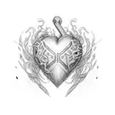 heart and Soul using names Ashlee and Allison tattoo design idea