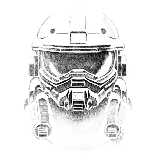 master chief tattoo design idea