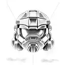 master chief tattoo design idea