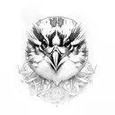 Sparrow tattoo design idea