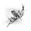 Sparrow tattoo design idea