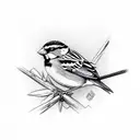 Sparrow tattoo design idea
