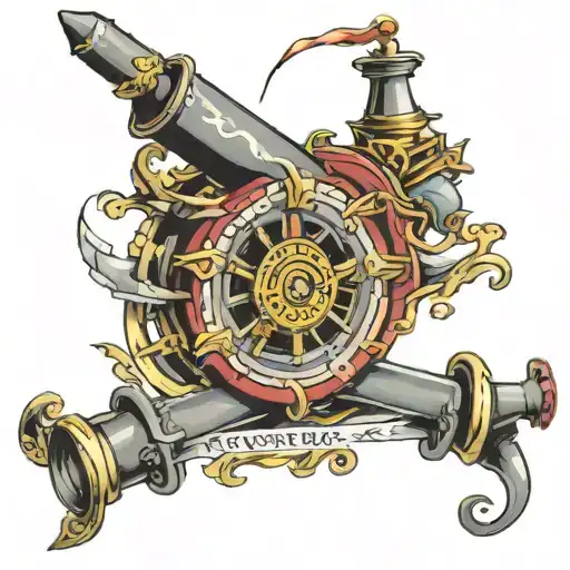 cannon arsenal text "victoria concordia tattoo design idea