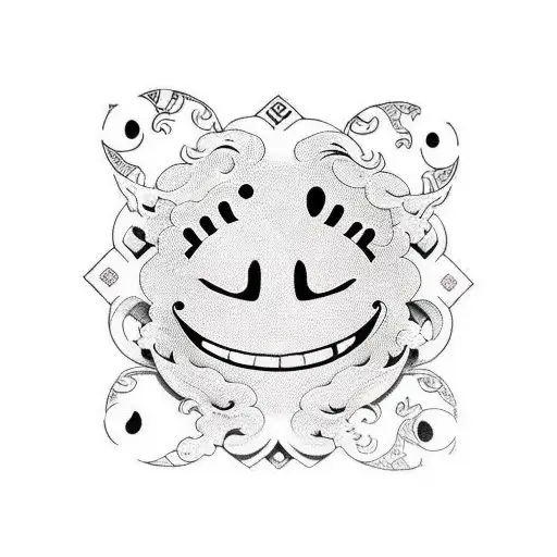 smiley face tattoo design idea