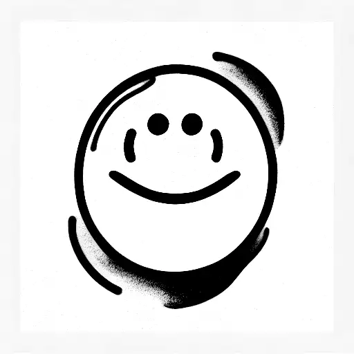 smiley face tattoo design idea