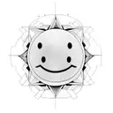 smiley face tattoo design idea