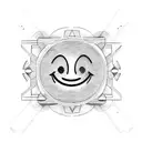 smiley face tattoo design idea