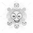 smiley face tattoo design idea