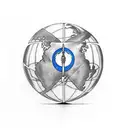 Cancer with a Ukrainian trident on the shell holding the planet Earth overhead tattoo design idea